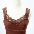 Ladies Fashion V-Neck Lace Tank Top